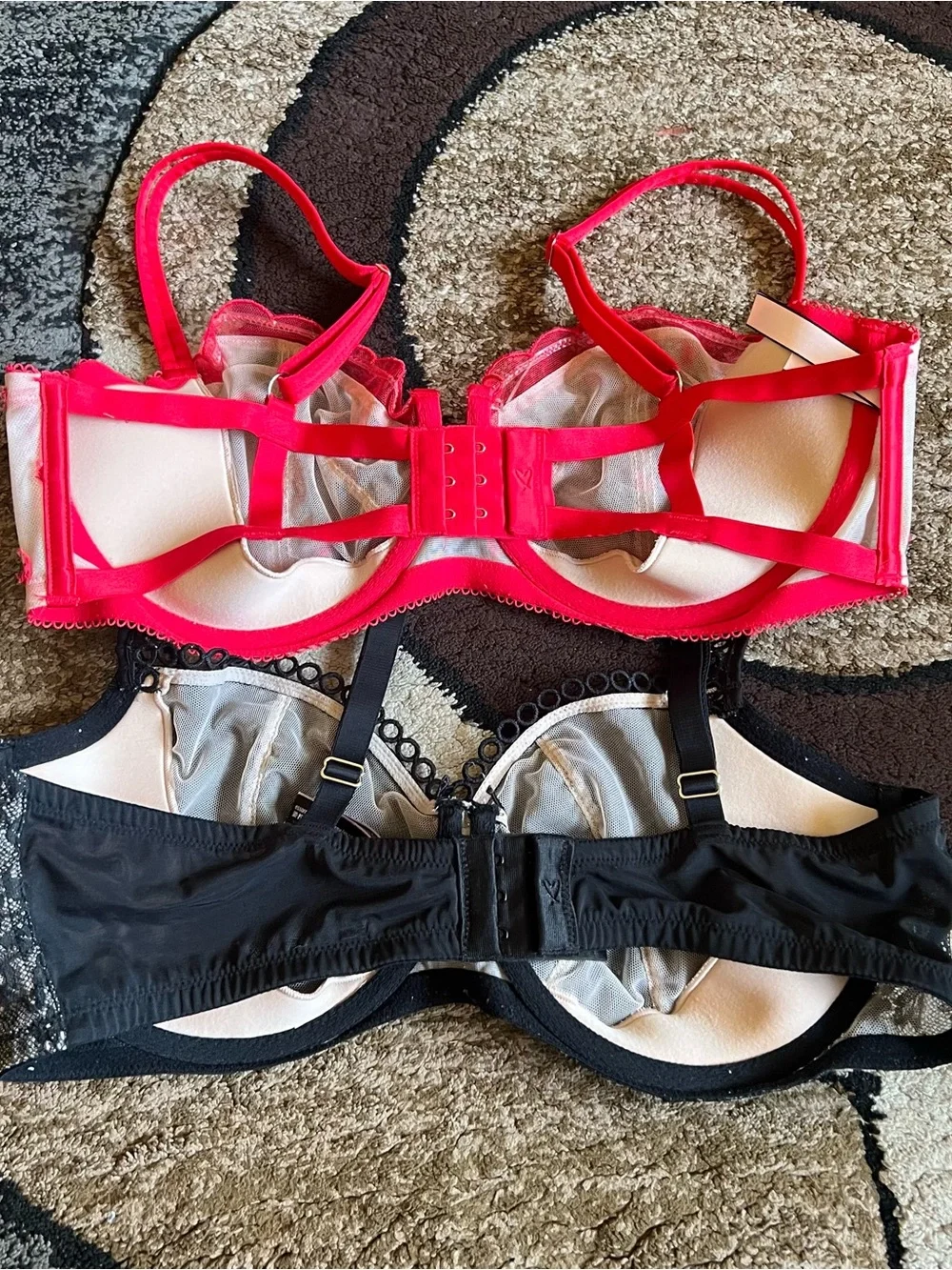 Victoria's Secret Dream Angels Unlined Embroidered Set of 2 Bras Size 38DD